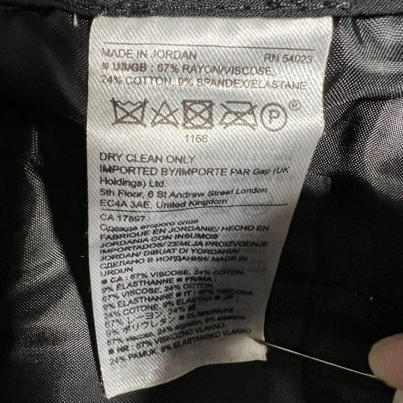 Banana Republic Womens Sloan Pants Gray Black White Plaid Size 10L Academia Work - Picture 8 of 9